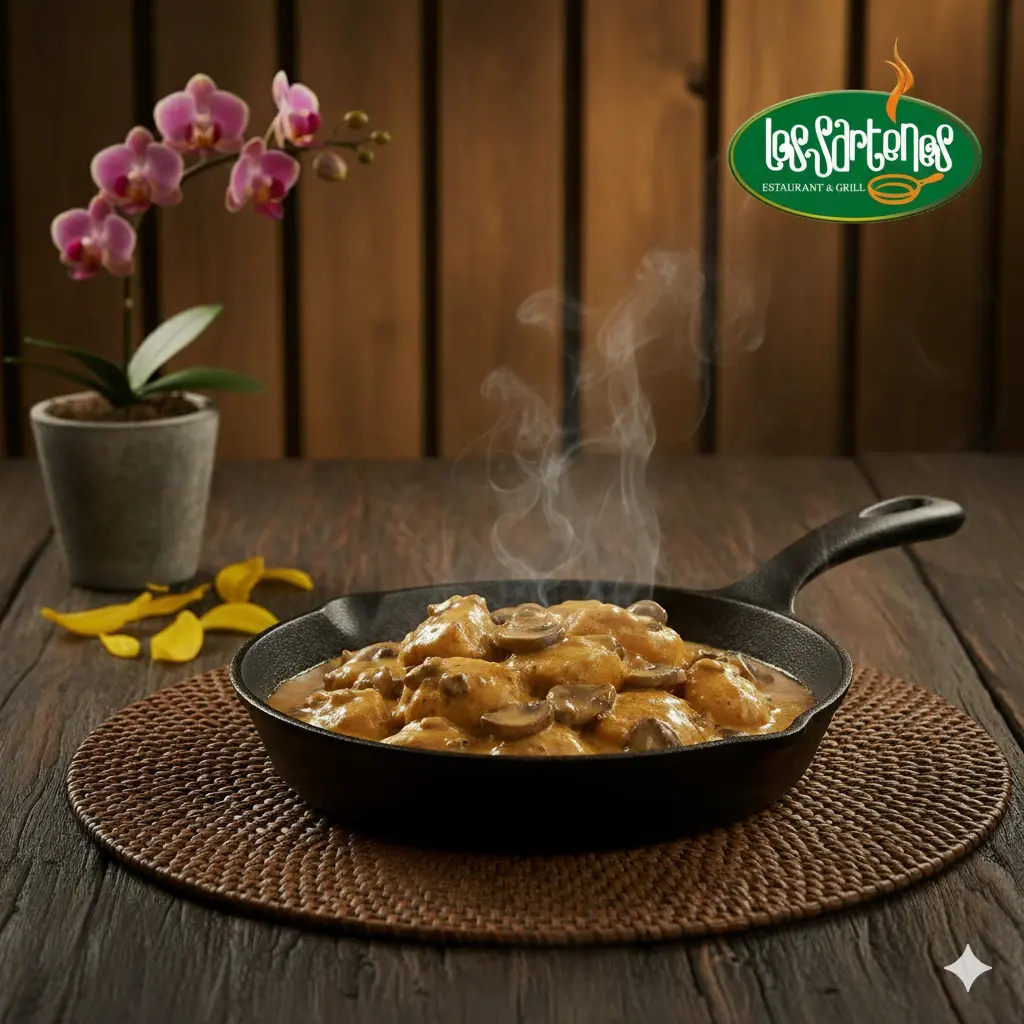 Sarten De Pollo En Salsa De Portobellos - Los Sartenes Loja